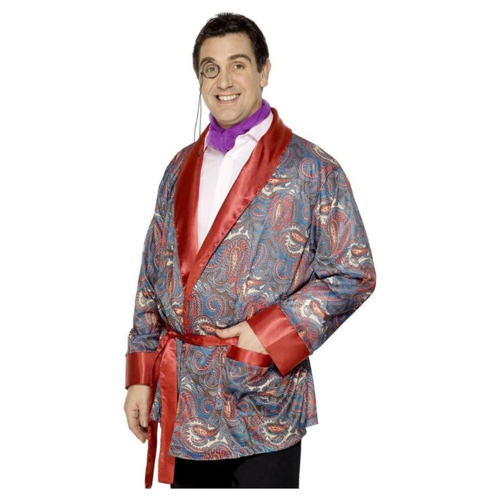 Smiffys Mens Smoking Costume Jacket / Blue/Red